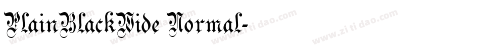 PlainBlackWide Normal字体转换
